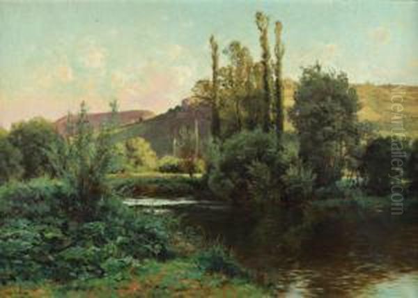 Bordure D'etang Oil Painting by Albert Gabriel Rigolot