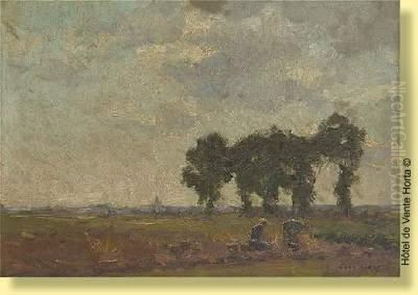 Travaux Aux Champs Oil Painting by Leon Riket