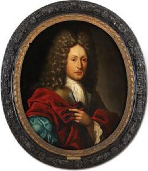 Portrait Of A Nobleman Oil Painting by John Riley