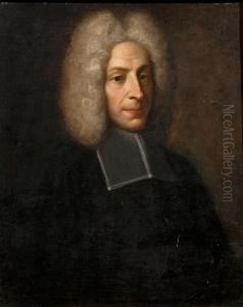 Portrait Of A Cleric Oil Painting by John Riley