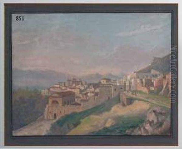 Veduta Di Monreale Oil Painting by Tommaso Riolo