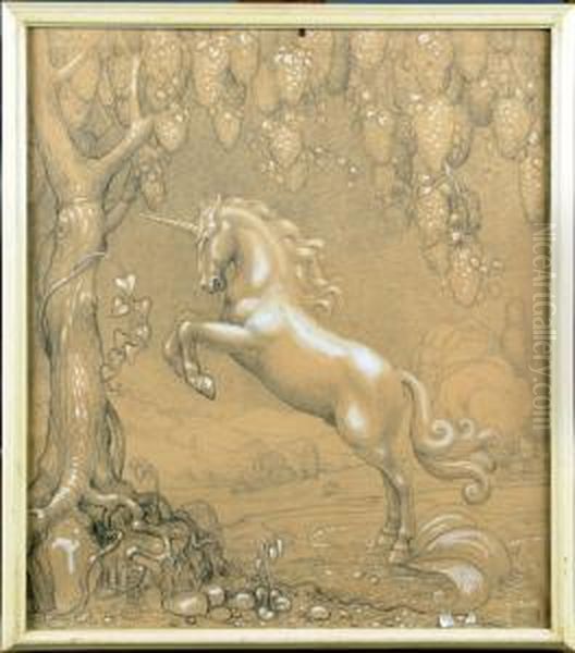 La Licorne Oil Painting by Lucien Rion