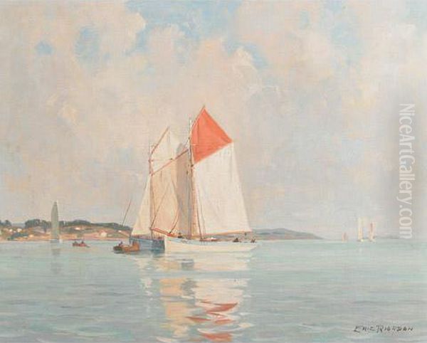 Peaceful Evening, Brittany Oil Painting by Eric John Benson Riordon