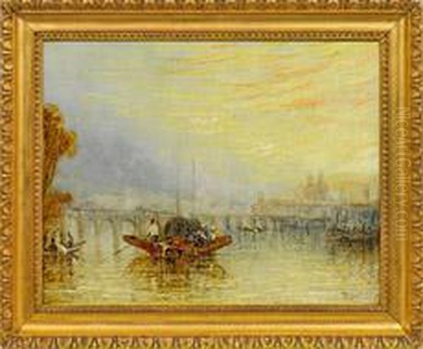 Morgenstimmung Invenedig Oil Painting by Virgilio Ripari