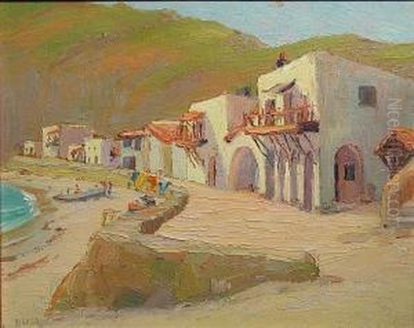 Italian Village At Laguna Oil Painting by Anna Priscilla Risher