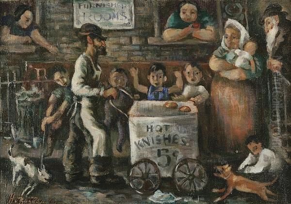 Hot Knishes Oil Painting by Henry Ritter