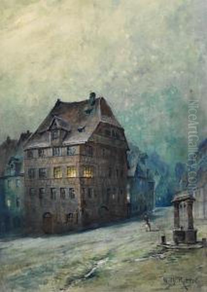 Geburtshaus Durers Oil Painting by Wilhelm Ritter