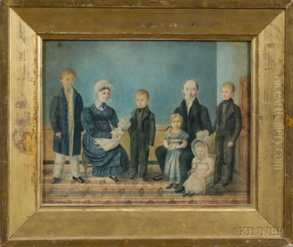 Family Group. Oil Painting by John Ritto Penniman