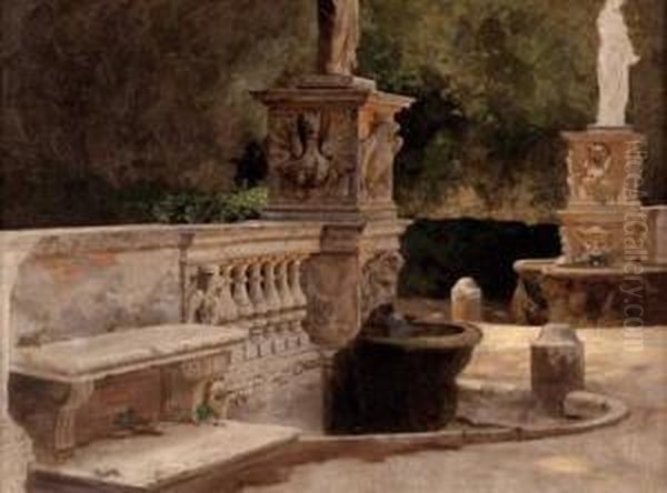 Prunkvolle Brunnen Oil Painting by Albert Ritzberger