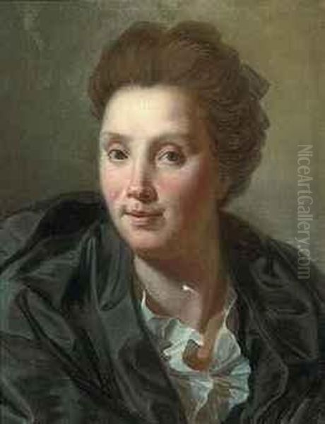 Portrait De Louise Rivalz, Epouse Du Peintre Oil Painting by Antoine Rivalz