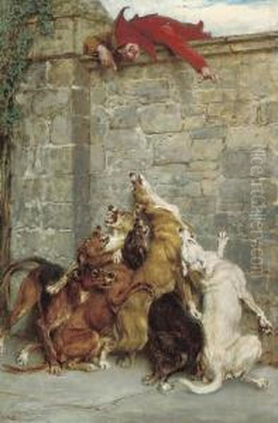 Aggravation Oil Painting by Briton Riviere