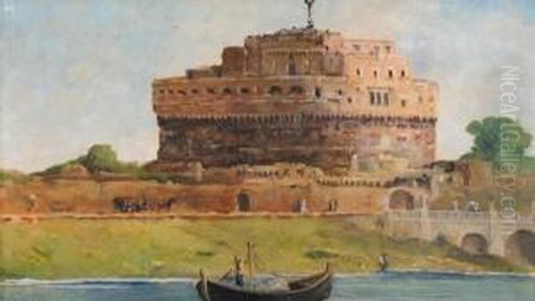 Veduta Di Castel Sant'angelo Oil Painting by Henry Parsons Riviere