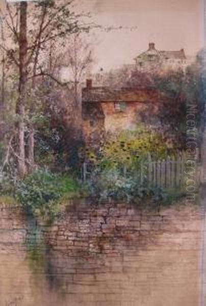 Country House And Wall Oil Painting by Julian Walbridge Rix