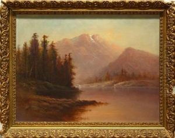 Mountain Landscape With A Lake Oil Painting by Julian Walbridge Rix