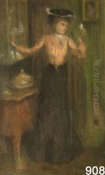 Gentildonna Oil Painting by Emilio Rizzi