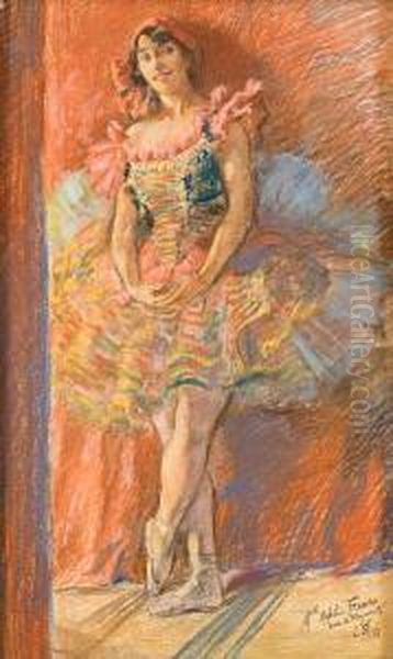 Ballerina Madeleine Ferrero Oil Painting by Emilio Rizzi