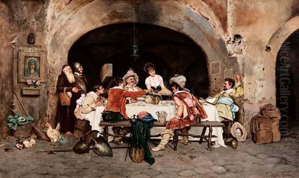 All'osteria Oil Painting by Francisco Rizi