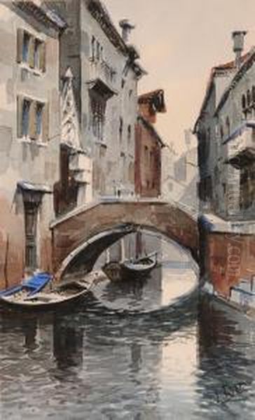 Scorcio Di Venezia Oil Painting by Lorenzo Rizzi