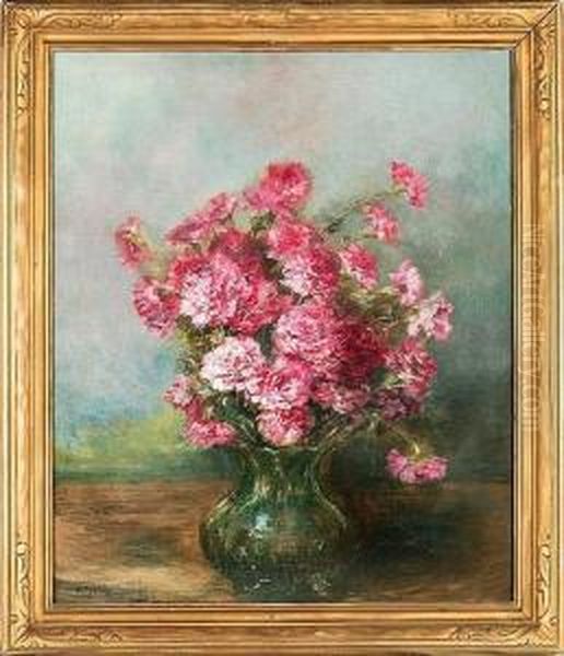 Carnations Oil Painting by Ellen Robbins