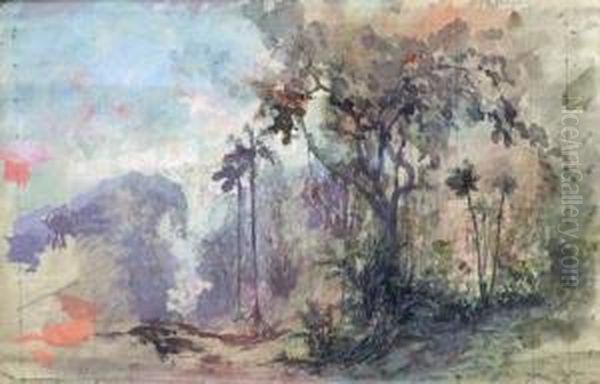 Etude De Paysage Oriental Oil Painting by Henri Robecchi