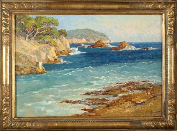 Marina Oil Painting by Emile Robert