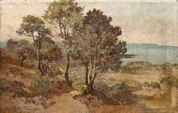 Sommerliche Kustenlandschaft Oil Painting by Emile Robert