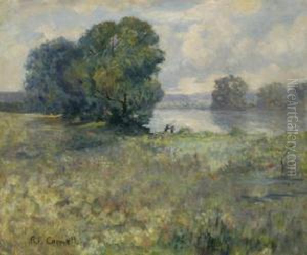 After The Shower, Eastern Branch Of Anacostia,d.c. Oil Painting by Ernst Fried. Ferd. Robert