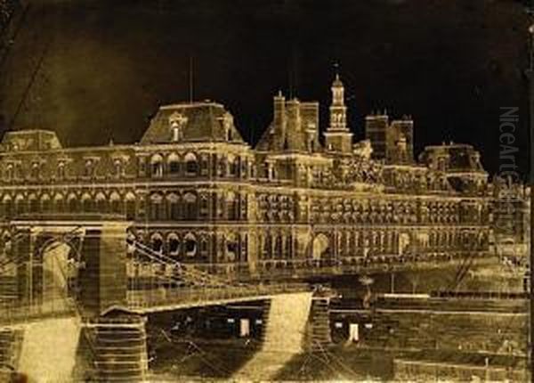 L'hotel De Ville, Circa 1851 Oil Painting by Louis Remy Robert