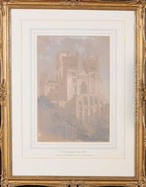 Durham Cathedral Oil Painting by David Roberts