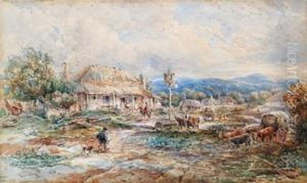 Rural Scene(possibly Penrith) Oil Painting by John Lewis Roberts