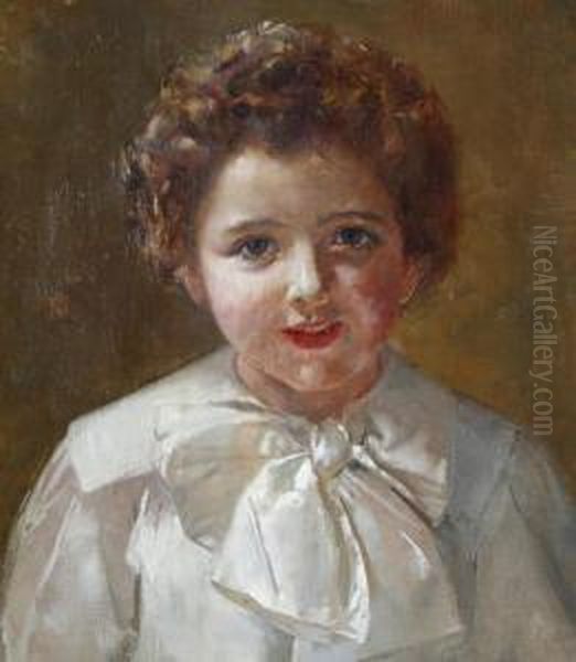 Portrait Of Adrian Buckland Oil Painting by Thomas William Roberts