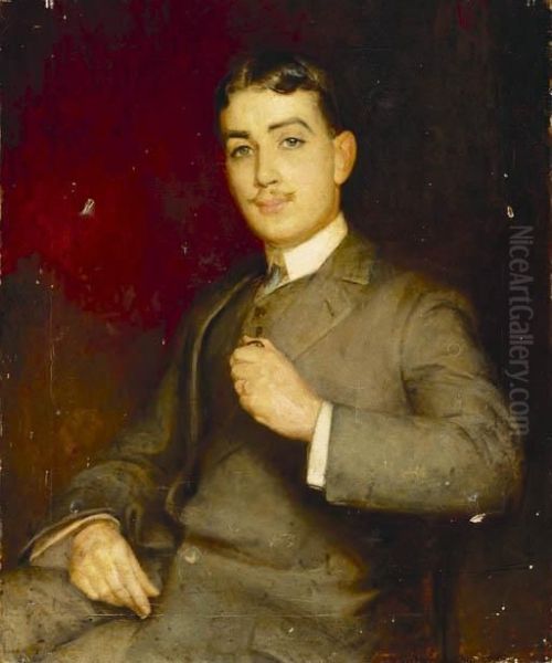 George Bancroft Oil Painting by Thomas William Roberts