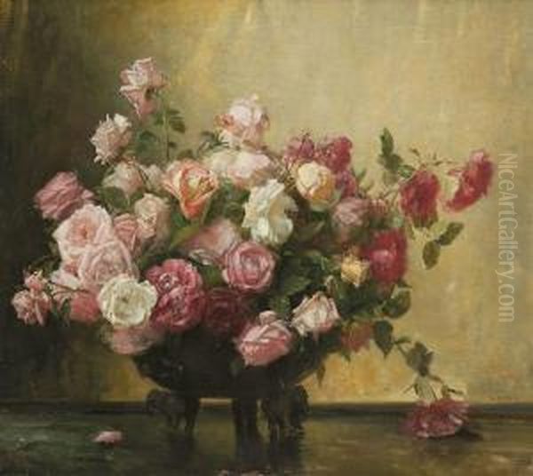 Roses Oil Painting by Tom Roberts