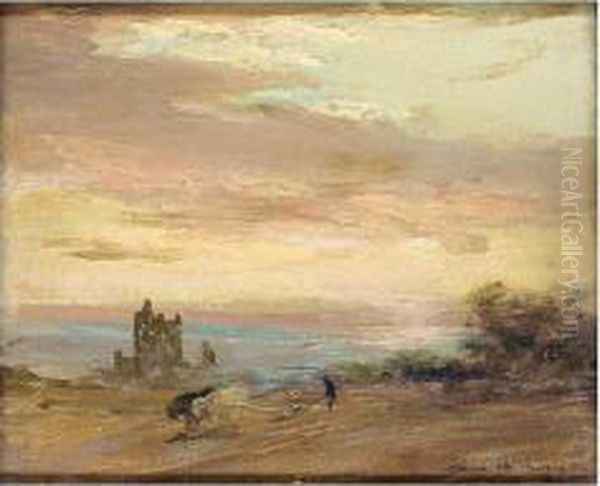 Castle Urquhart Oil Painting by Archibald Robertson