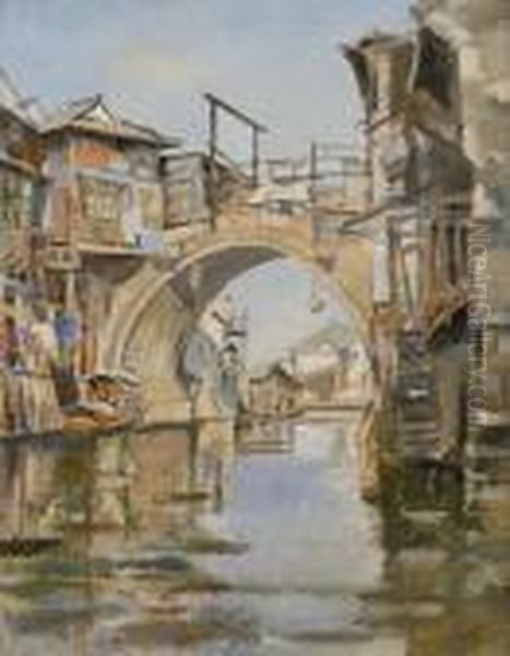 Cheng Meng, Kashing, China Oil Painting by Cecil Robertson