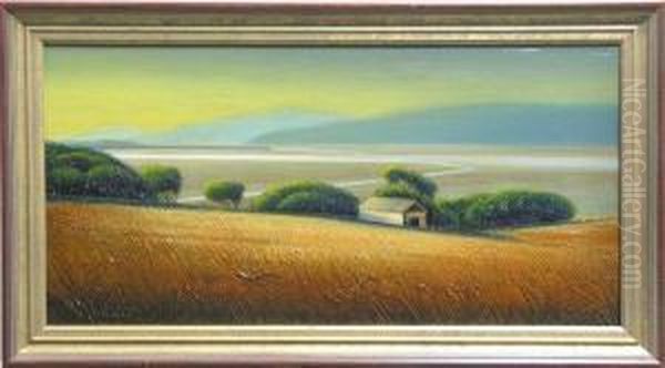 Bay Panorama Oil Painting by George Edward Robertson