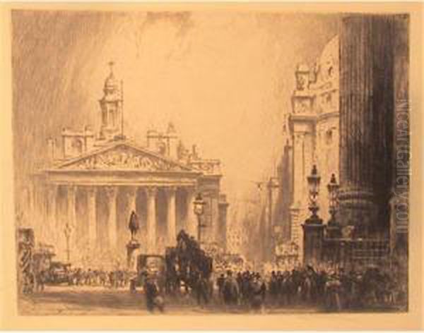 The Royal Exchange Oil Painting by Percy Robertson