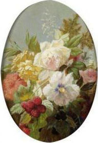 Jete De Fleurs Oil Painting by Jean-Baptiste Robie