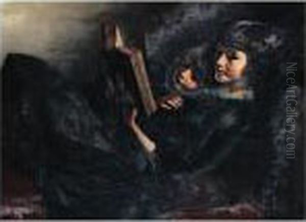 The Story Oil Painting by Marianne H. Robilliard