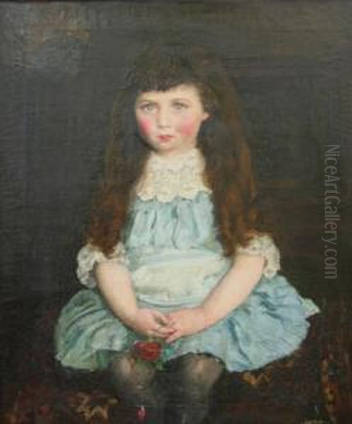 Lilie, Daughter Of W. Mcgrath Oil Painting by Anna Louisa Robinson