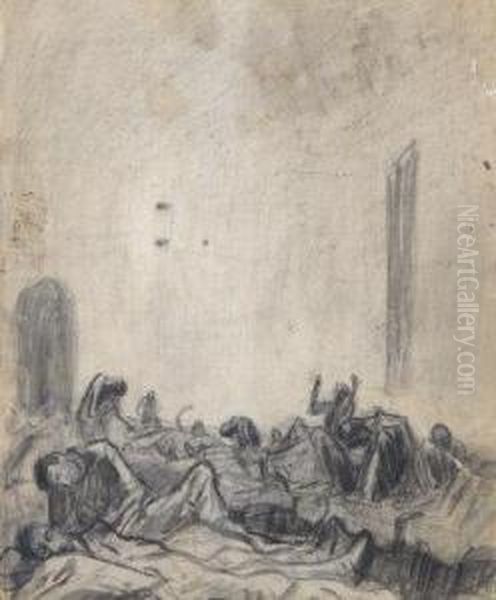 Wounded Soldiers In The Streets Of Nish by Boardman Robinson