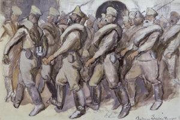 Marching Bolsheviks by Boardman Robinson