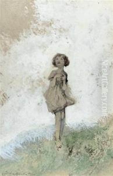 The Lark Oil Painting by Charles Robinson