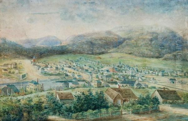 Hobart Town Oil Painting by George Augustus Robinson