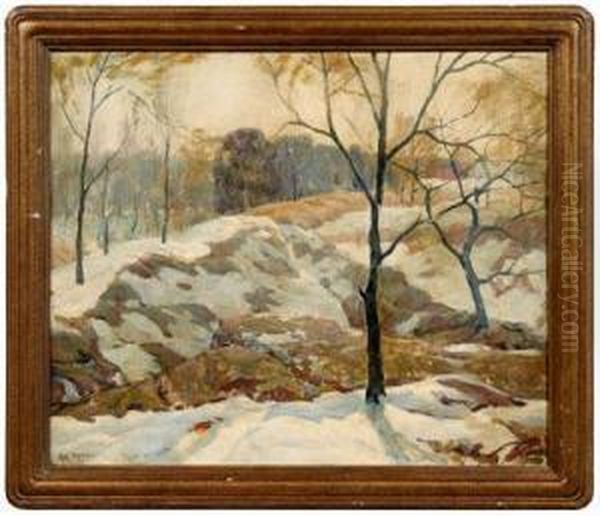 Winter Landscape Oil Painting by Hal Robinson