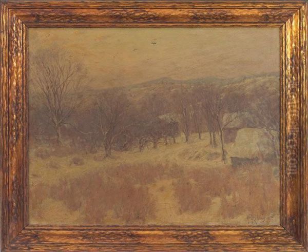 Winter Landscape Oil Painting by Hal Robinson