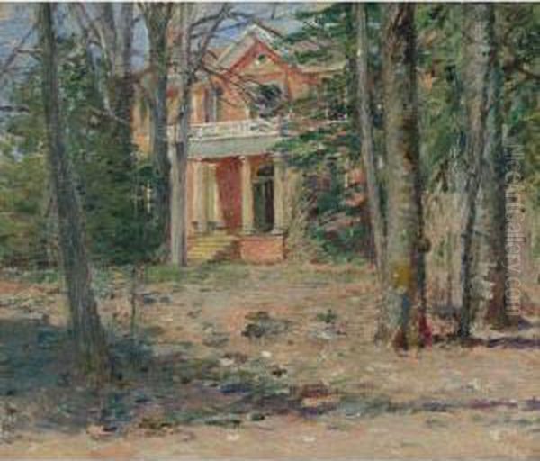 House In Virginia (castle Hill) Oil Painting by Theodore Robinson