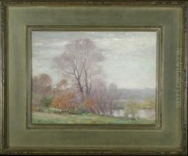 Autumn In Connecticut Oil Painting by William S. Robinson