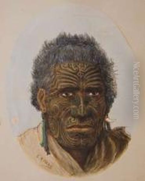 Portrait Of To Kuha Oil Painting by Horatio Gordon Robley