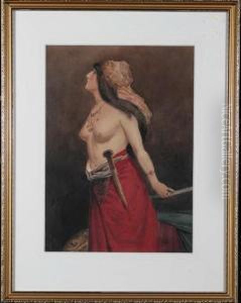 A Bare-breasted Amazon With A Dagger At Her Hip Oil Painting by Featherstone Robson